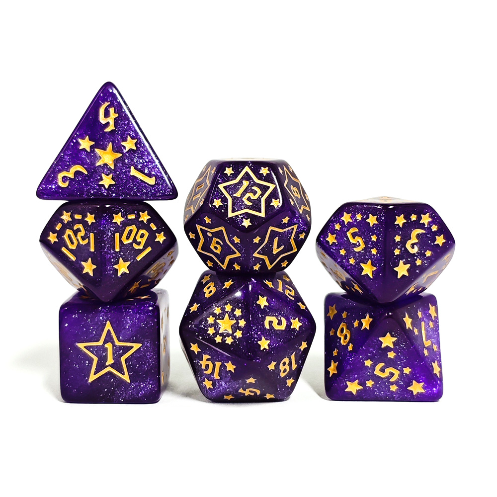 Dice Set Polyhedral - Set Dadu Permainan Papan, Dadu Polihedral