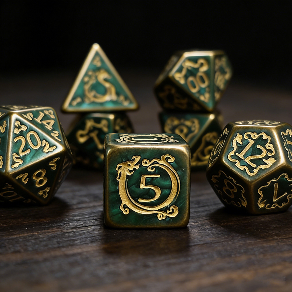 Dice Set Polyhedral - DND Dice 7Pcs/set Dadu Polihedral Pola