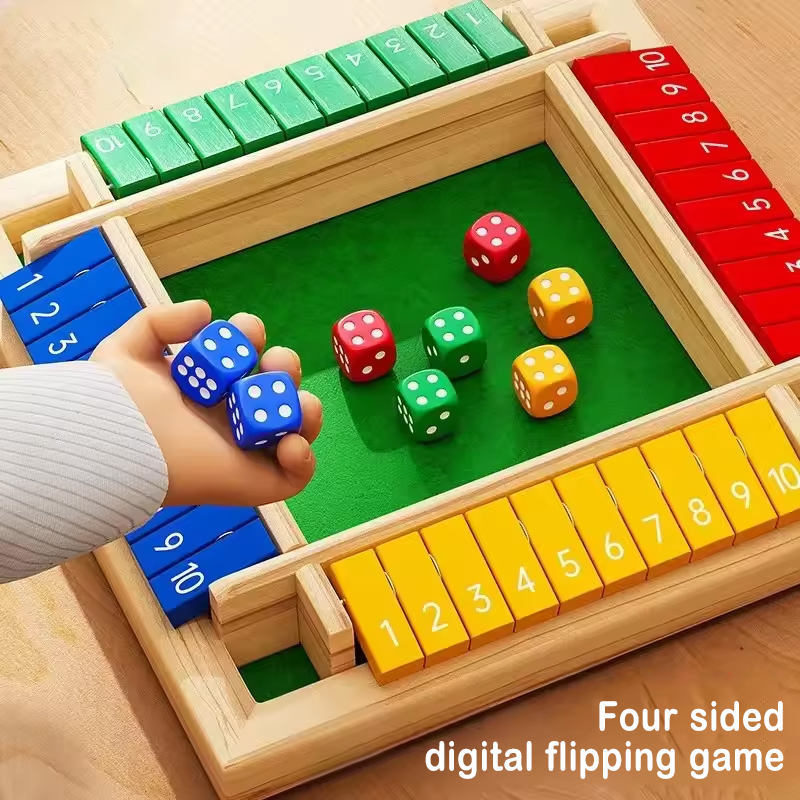 Board Game Flip 7 - Permainan Kotak Dadu Kayu Kartu Balik