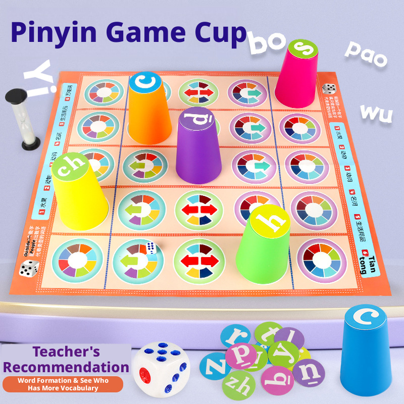 Board Game Ideas - Permainan Papan Mencocokkan Pinyin Cina untuk