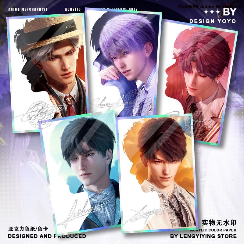Board Game Anime - Kertas Berwarna Akrilik Love and Deepspace
