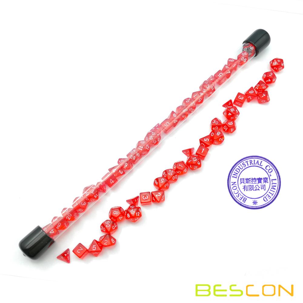 BESCON 28 Pcs Tembus Cahaya Me - Dice Set Polyhedral ulasan dan harga