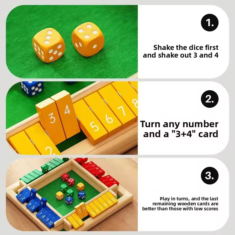 Permainan Kotak Dadu Kayu Kart - Board Game Flip 7 ulasan dan harga