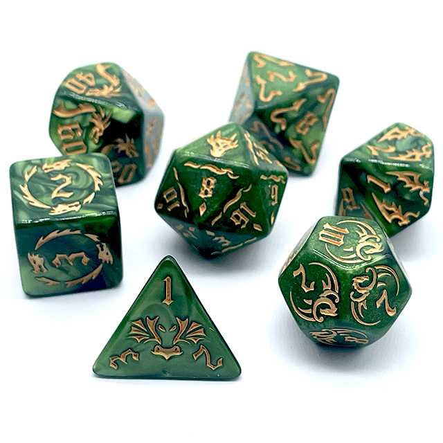 7 Buah Set Dadu DND Akrilik Hi - Dice Set Polyhedral ulasan dan harga