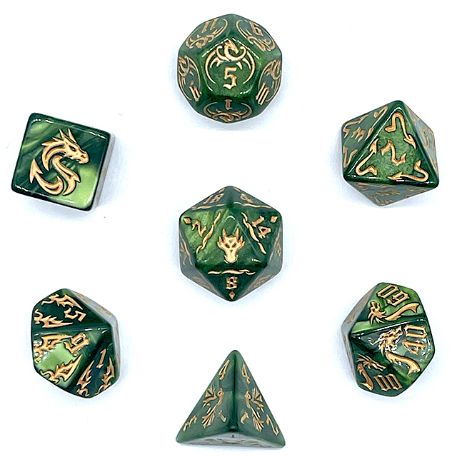 7 Buah Set Dadu DND Akrilik Hi - Dice Set Polyhedral ulasan dan harga