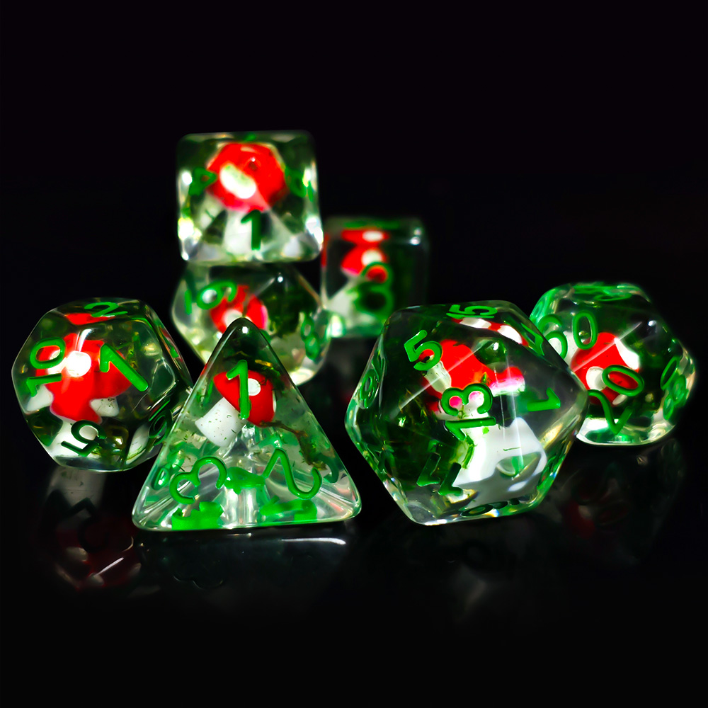 7 Buah/Set Dadu DND Resin Tran - Dice Set Polyhedral ulasan dan harga