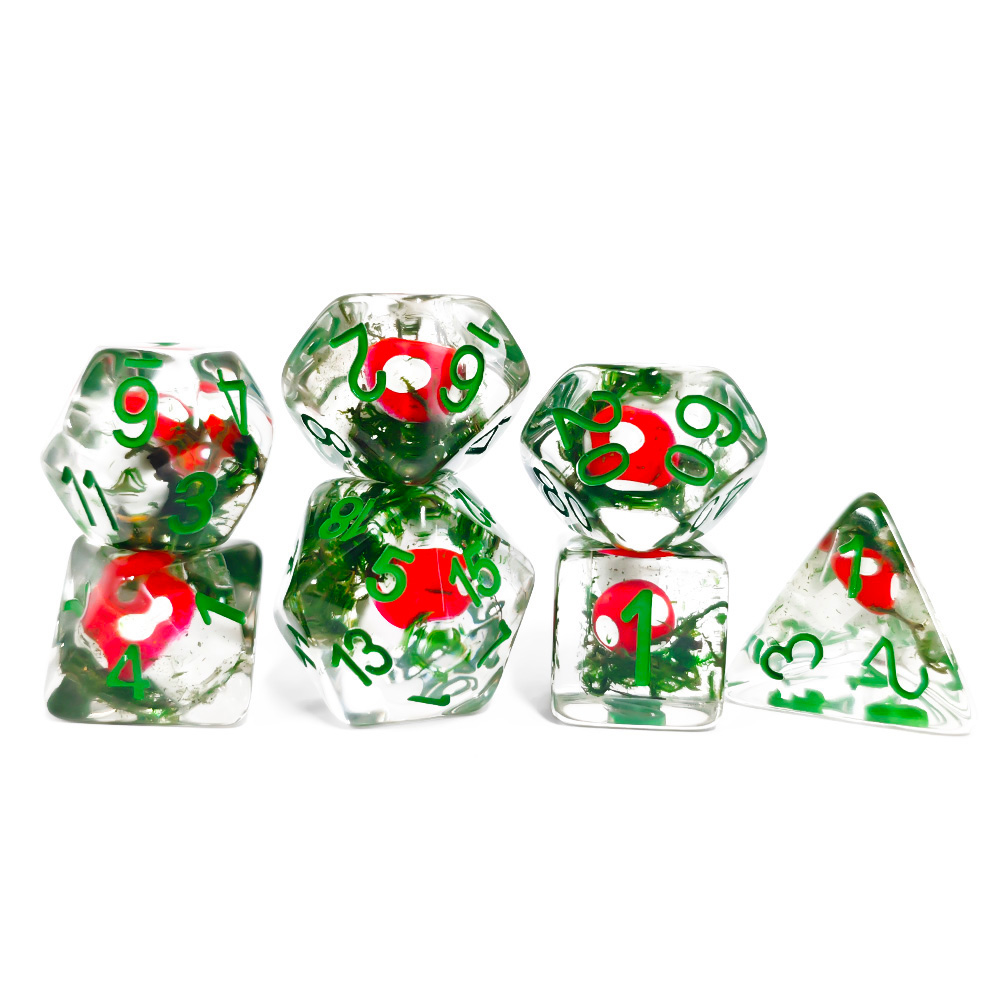 7 Buah/Set Dadu DND Resin Tran - Dice Set Polyhedral ulasan dan harga