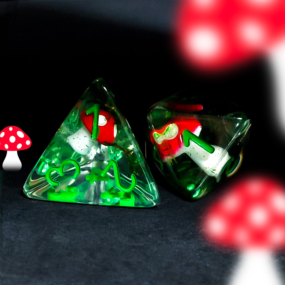7 Buah/Set Dadu DND Resin Tran - Dice Set Polyhedral ulasan dan harga