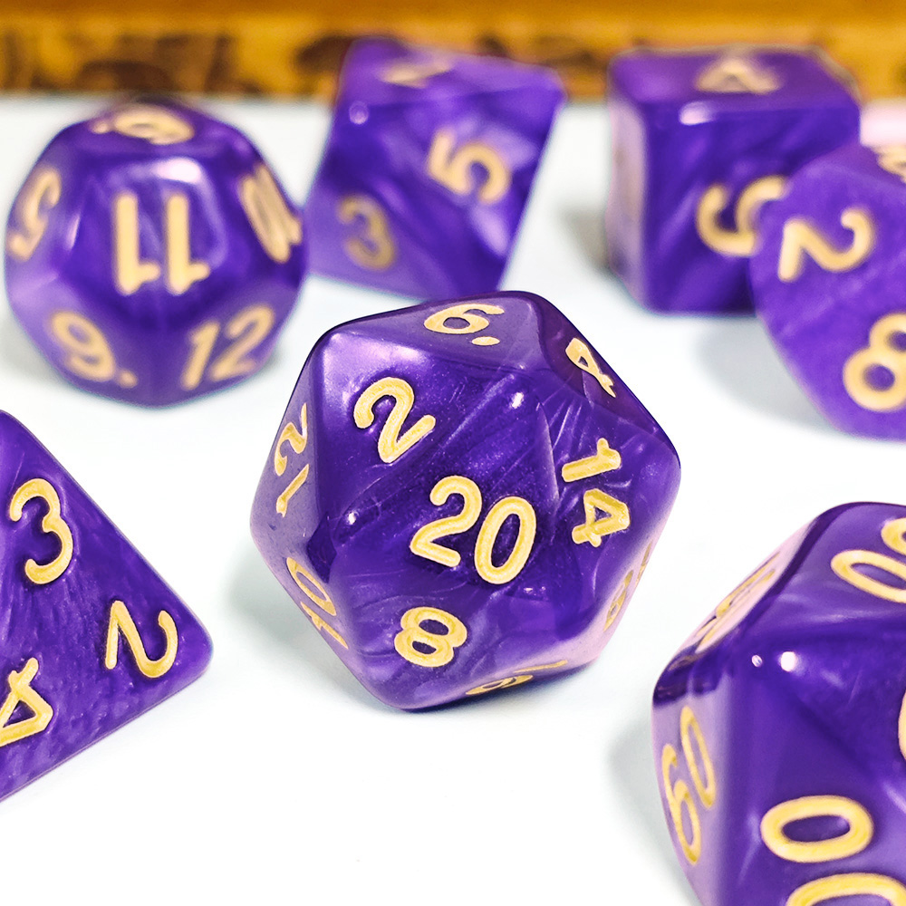 7 Buah/Set Dadu Mutiara Polihe - Dice Set Polyhedral ulasan dan harga