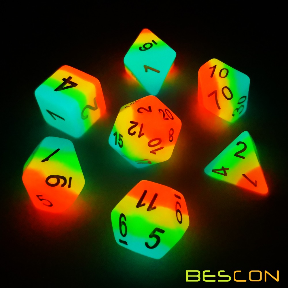 BESCON Fantasi Pelangi Bersina - Dice Set Polyhedral ulasan dan harga
